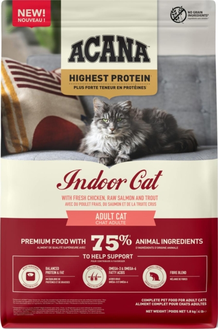 ACANA CAT Highest Protein Indoor Kylling og laks 1.8 kg.