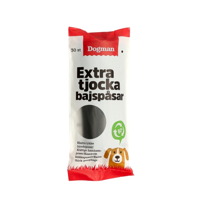 Dogman Hundeposer Ekstra Tykke 30 stk. - 80% Genbrugsplast