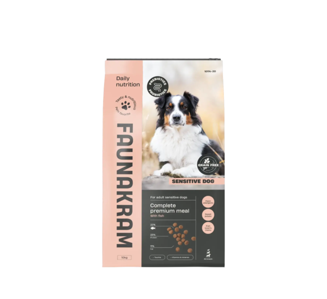 Faunakram Pre- & Probiotics Sensitive Dog Fish Grain Free, 10 kg.