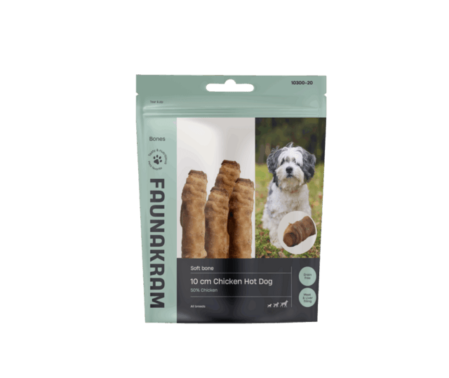 Faunakram 170g Chicken Hot dog 10 cm, small dog