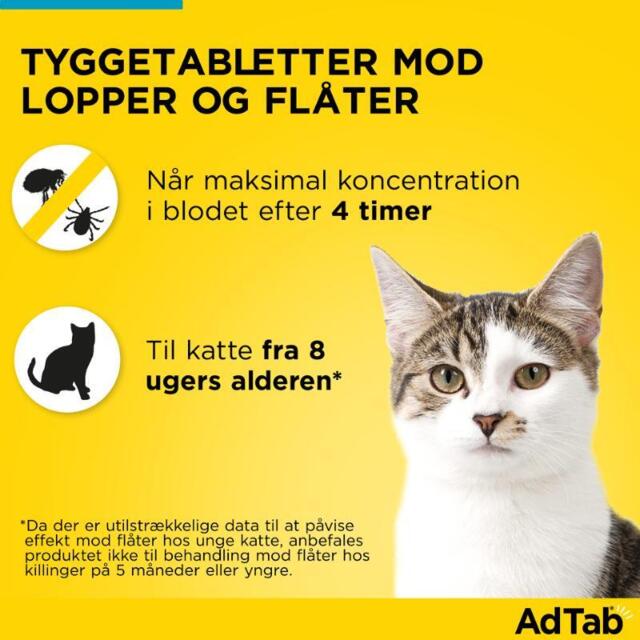AdTab KAT 48MG Tyggetabletter mod lopper og flåt til KAT 2-8 kg
