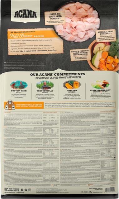 FRAGTSKADE - 11,4 kg Acana Wild Prairie - FRAGTSKADET SÆK, INDHOLD OK