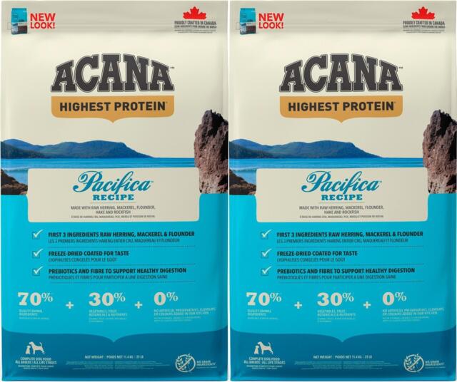 2 stk - 11,4 kg Acana Pacifica Dog Recipe  BEMÆRK 2X11,4 KG