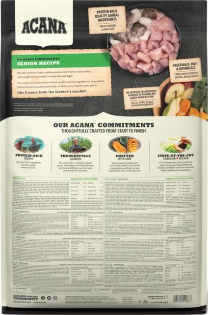 FRAGTSKADE - 6 kg ACANA Dog Senior - FRAGTSKADET SÆK, INDHOLD OK