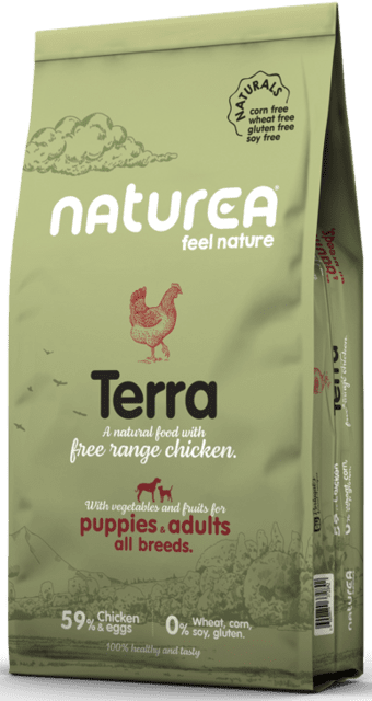 FRAGTSKADE - Naturea Naturals Terra Free Range Chicken 12 kg - FRAGTSKADET SÆK, INDHOLD OK