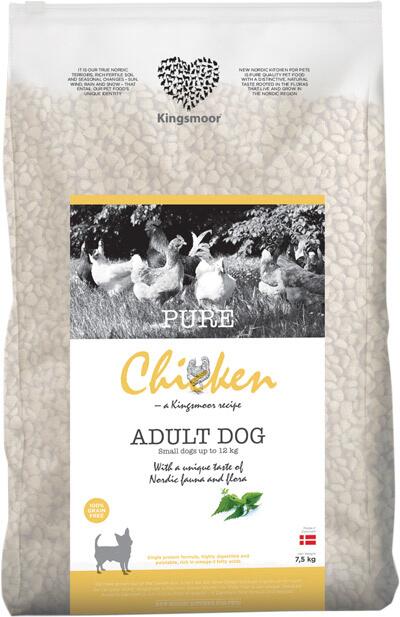 FRAGTSKADE - 6 kg Kingsmoor Pure  Chicken Dog Small - til små racer - FRAGTSKADET SÆK, INDHOLD HELT OK