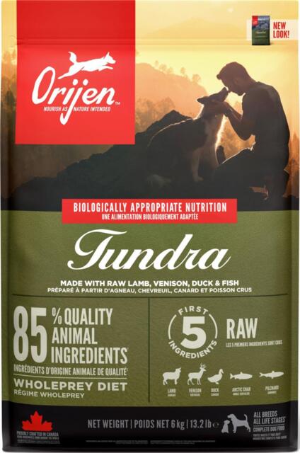 FRAGTSKADE - 6 kg Orijen Tundra - FRAGTSKADET SÆK, INDHOLD OK
