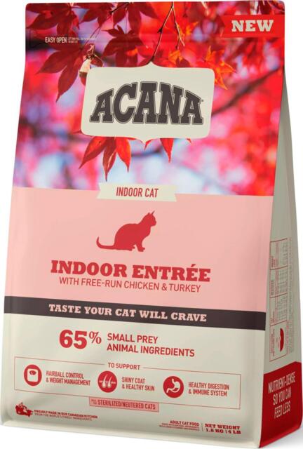 3 x 1.8 kg ACANA CAT Indoor Entree (kylling, kalkun og fisk) - BEMÆRK DATO 6/8/26