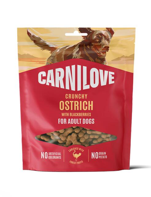 Carnilove Dog Crunchy Snack Ostrich with Blackberries, 200 g