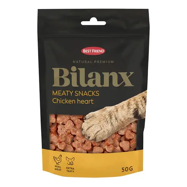 Best Friend Bilanx Meaty snacks kyllingehjerte til KATTE - 50 g