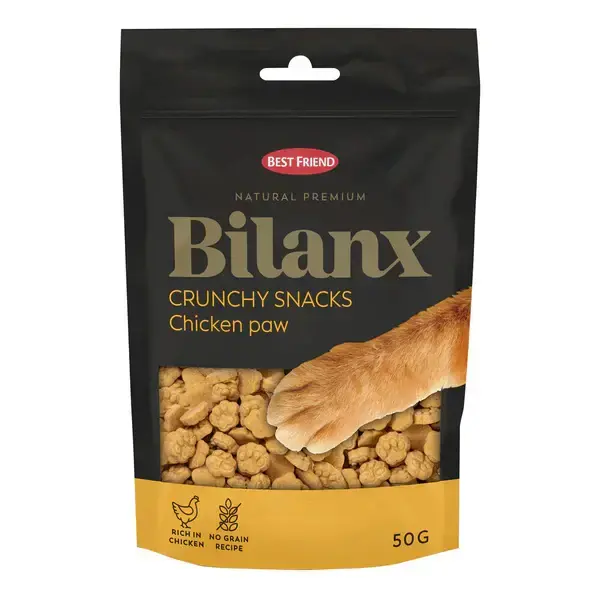 Best Friend Bilanx Crunchy snacks kyllingepote til katte, 50 g