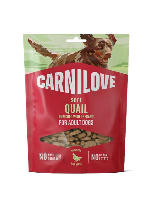 Carnilove Dog Soft Snack Quail enriched with Oregano, 200g