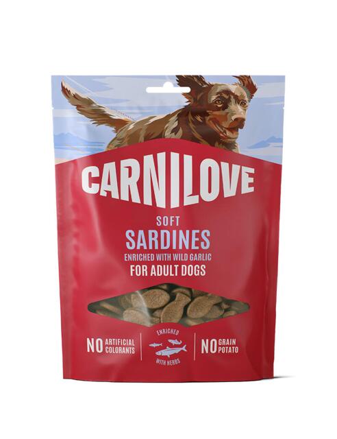 Carnilove Dog Soft snack Sardines enriched with Wild garlic, 200 g