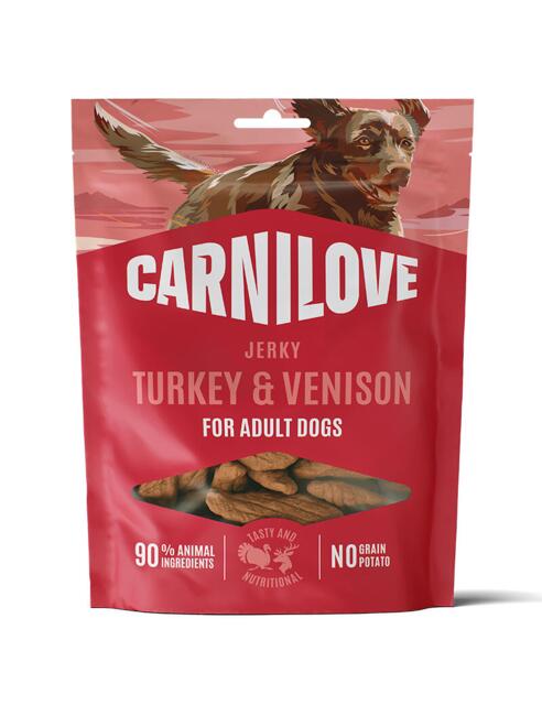 Carnilove Dog Jerky Turkey with Venison, 100g