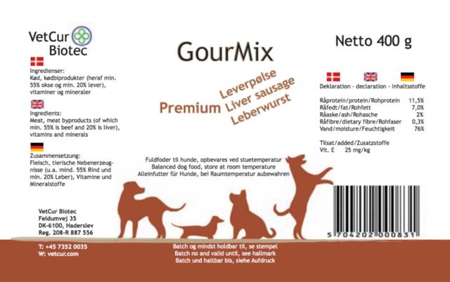 DATOVARE - GourMix Leverpølse, 800 g - BEMÆRK DATO 25.6.26