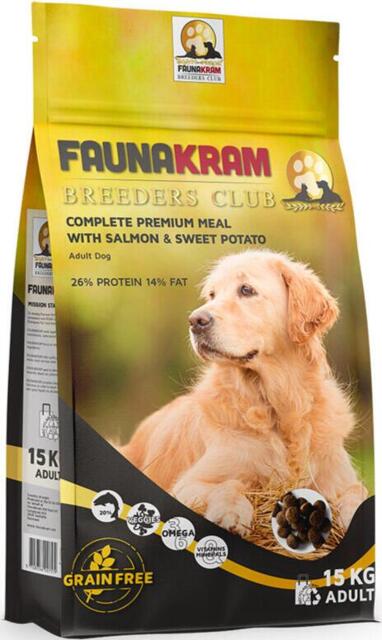 FRAGTSKADE - 15 kg Faunakram Dog Salmon - Kornfri - FRAGTSKADET SÆK, INDHOLD OK