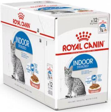 FRAGTSKADET YDERKASSE - Royal Canin KAT Sterilised Indoor Gravy vådfoder 12x85 g