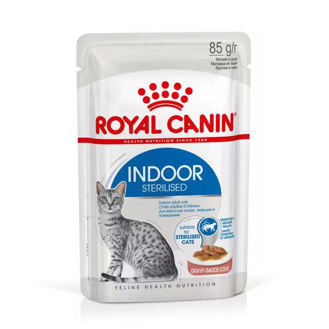 FRAGTSKADET YDERKASSE - Royal Canin KAT Sterilised Indoor Gravy vådfoder 12x85 g