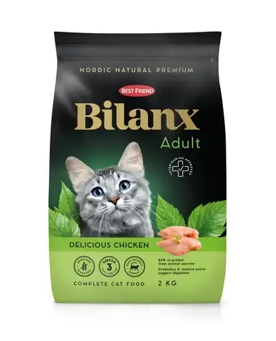 Best Friend Bilanx Adult kylling tørfoder til katte 2 kg.
