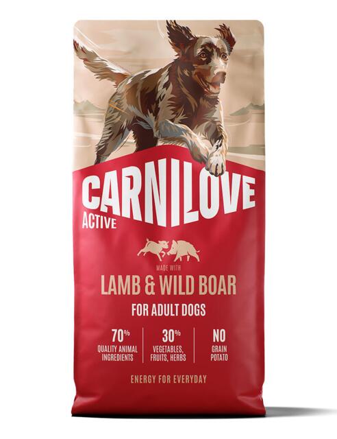 12 kg Carnilove Active Lamb & Wild Boar for Adult All Breeds
