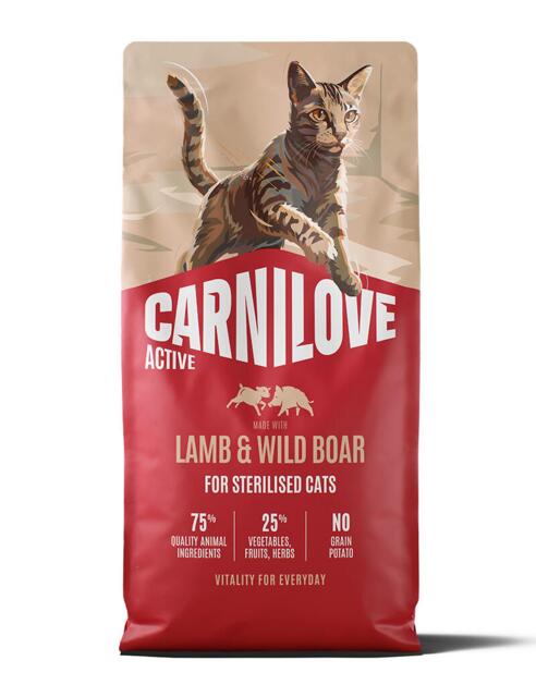 6 kg Carnilove Active CAT Lamb & Wild boar for Sterilised Adult All Breeds