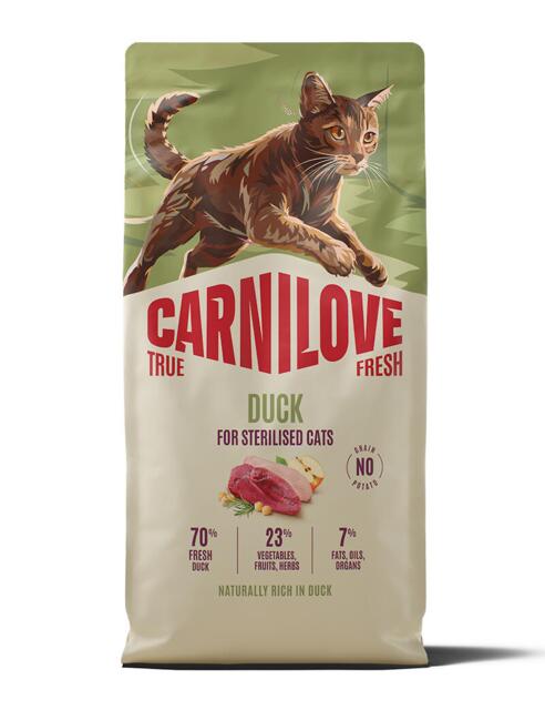 6 kg Carnilove True Fresh CAT Duck for Sterilised Adult All Breeds