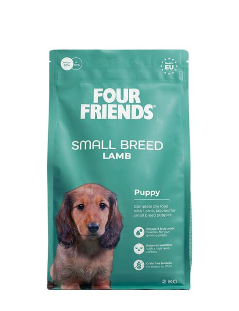 2 kg Four Friends Grain Free Small Breed Puppy Lamb