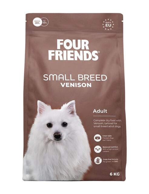 6 kg Four Friends Grain Free Small Breed Adult Venison