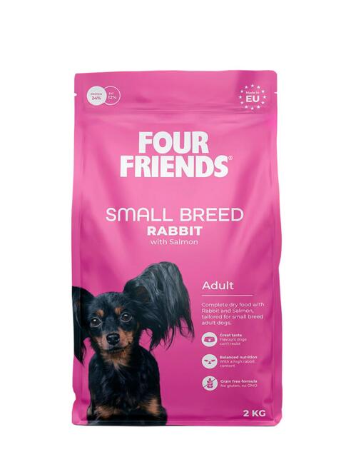 2 kg Four Friends Grain Free Small Breed Adult Rabbit