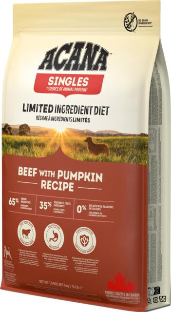 6 kg ACANA Dog Singles Beef & Pumpkin Recipe