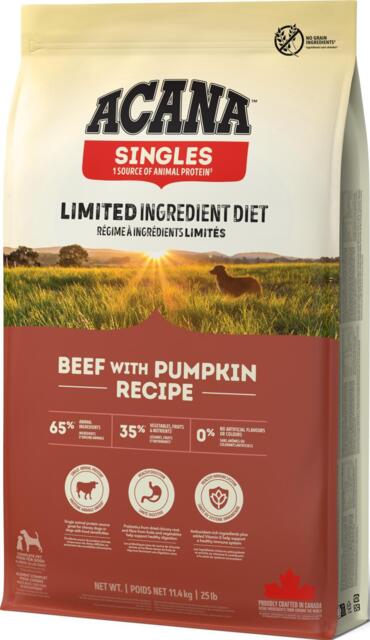 11.4 kg ACANA Dog Singles Beef & Pumpkin Recipe