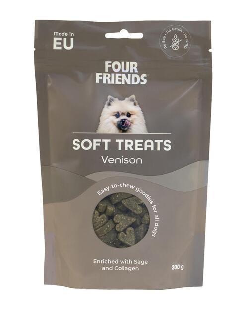 200 g Four Friends Soft Treats Venison - MADE IN EU