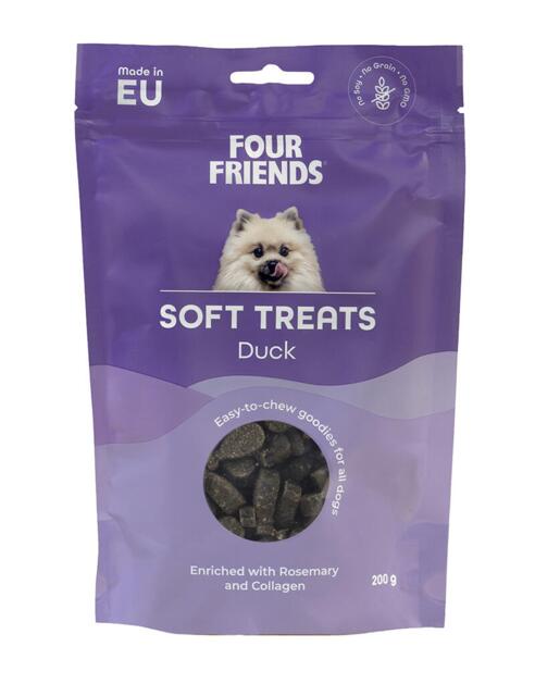 200 g Four Friends Soft Treats Duck - MADE IN EU