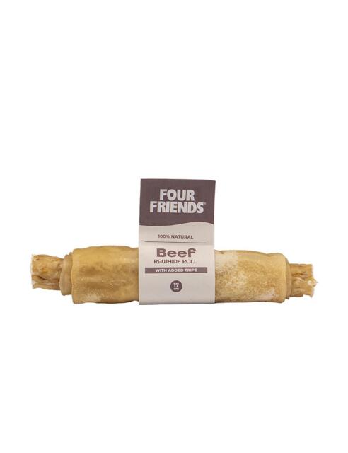 Four Friends Natural Chews Beef rawhide roll with tripe 17 cm - MADE IN EU