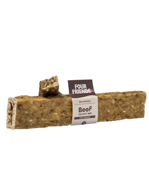 Four Friends Natural Chews Beef Munchy Bar with venison 22 cm - MADE IN EU