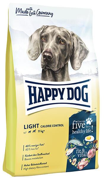 FRAGTSKADE - HAPPY DOG 12 kg Fit & Vital Light Calorie Control 25,5/7 - Hvedefri - FRAGTSKADET SÆK, INDHOLD OK
