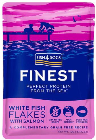 Fish4Dogs White Fish Flakes With Salmon 100 g