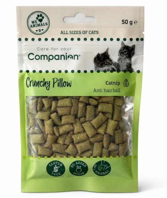 Companion kat crunchy pillow, anti-hairballs kattegodbidder 50 g