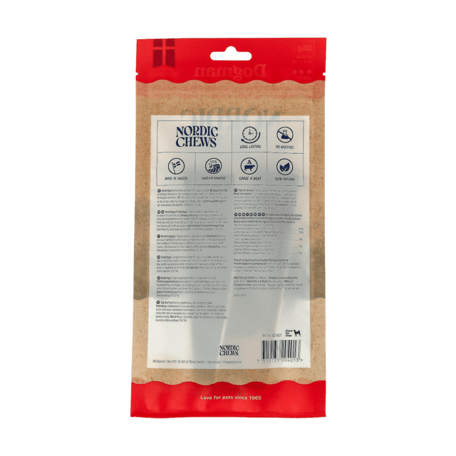 Dogman Nordic Chews Beef Rawhide Strips, 2 stk - SVENSK KOHUD UDEN KEMI