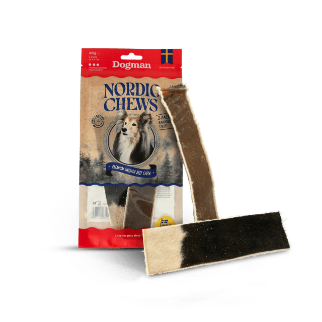 Dogman Nordic Chews Beef Rawhide Strips, 2 stk - SVENSK KOHUD UDEN KEMI