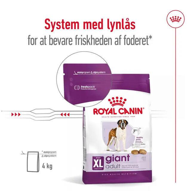 FRAGTSKADE - Royal Canin GIANT Adult 15 kg - FRAGTSKADET SÆK, INDHOLD OK