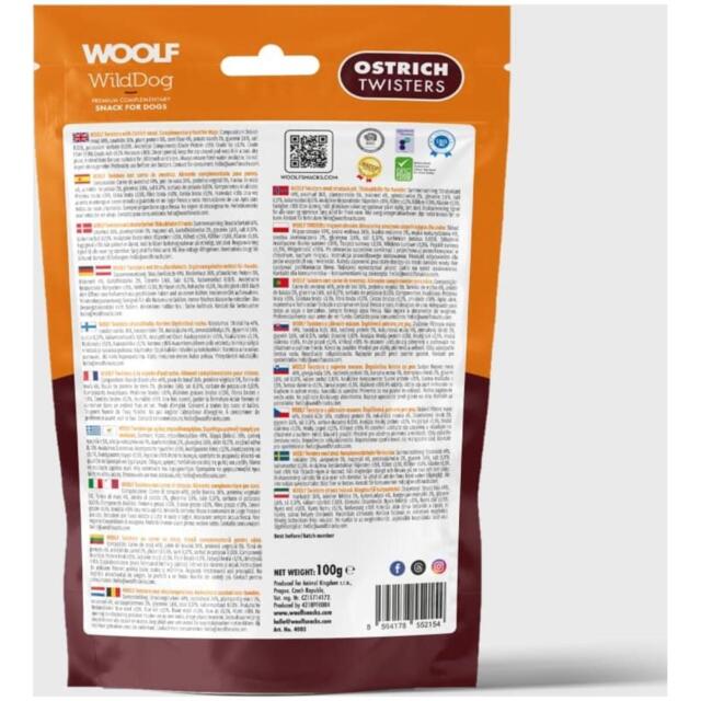 Woolf WildDog Ostrich Twister 100g