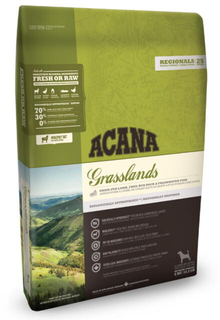11,4 kg Acana Grasslands Recipe Highest Protein -  INCL. LEVERING