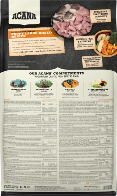 11,4 kg Acana Puppy Large Breed Recipe