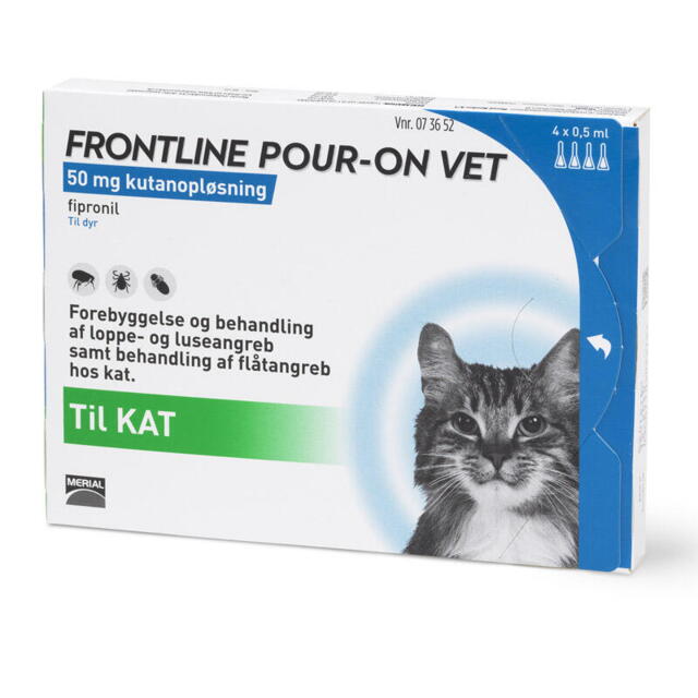 Frontline Pour-on Vet til katte - 4 stk. pipetter