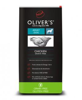 4 KG OLIVERS  ADULT CHICKEN GRAIN FREE, SMALL - INCL. GODBIDDER
