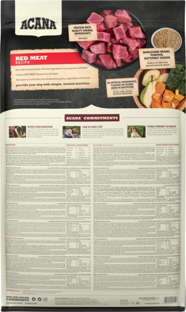 9,7 kg Acana Red Meat Recipe
