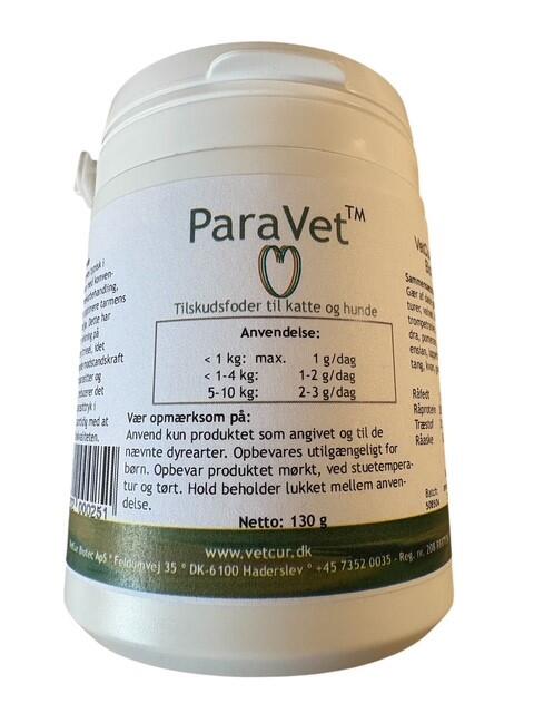 ParaVet 130 g pulver, tilskudsfoder til kat og lille hund
