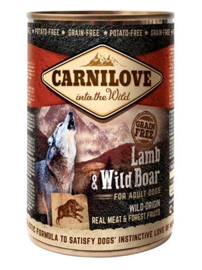 Carnilowe Canned Lamb & Wild Boar for adult dogs - dåse  400 g