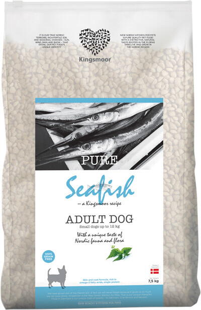 2,5 kg Kingsmoor Pure  Seafish Dog - små racer - Godbidder medfølger